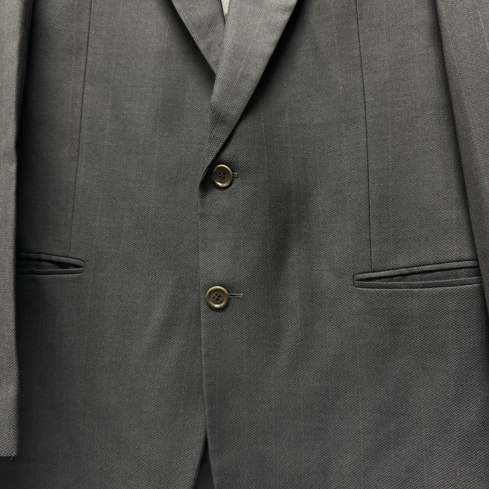 Valentino Uomo Wool Blue Gray Italy‎  US 40L
